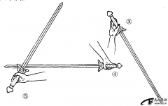 右手持剑